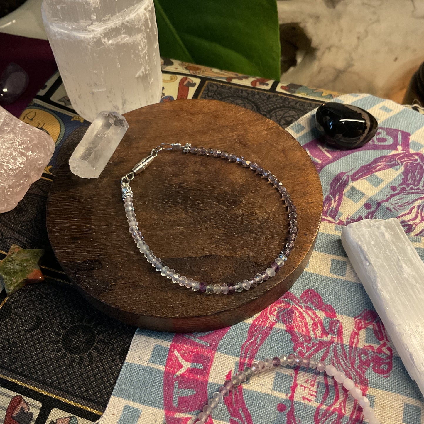 Glass x Fluorite Stackable Bracelet