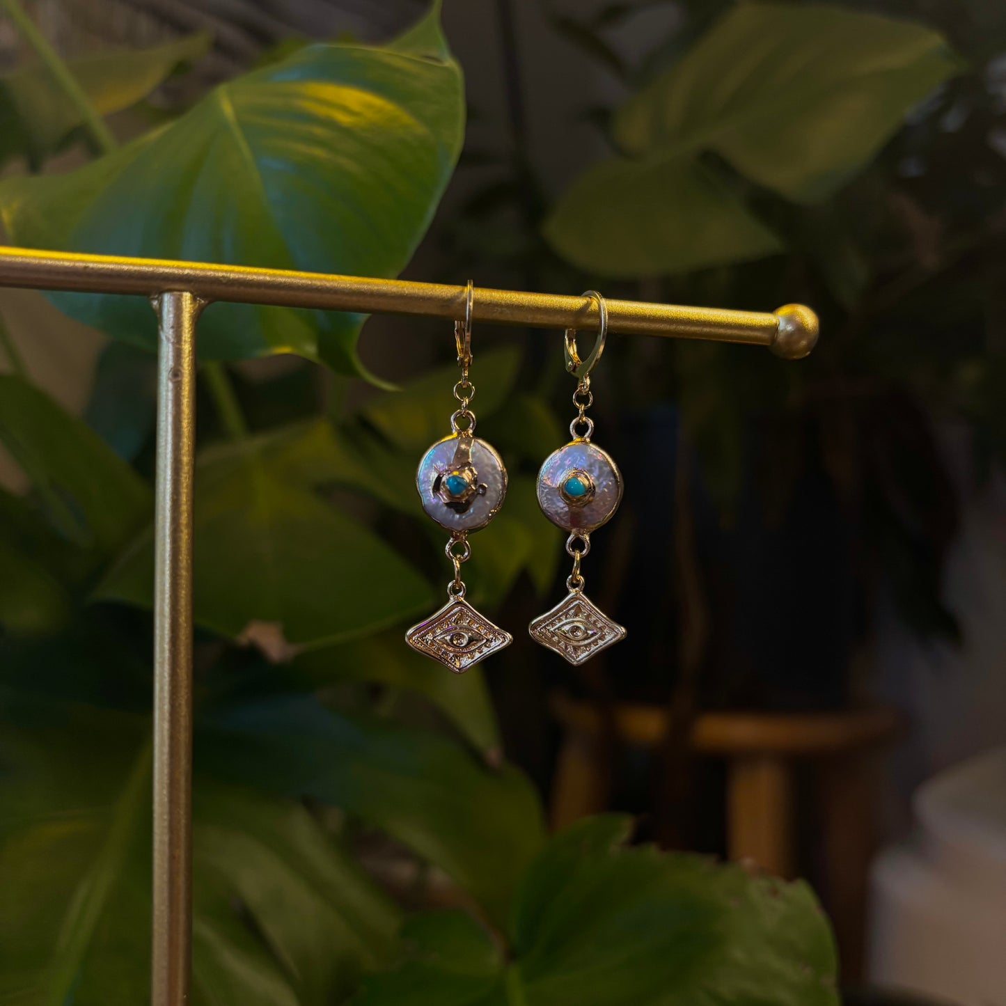 Pearl Eye Earrings