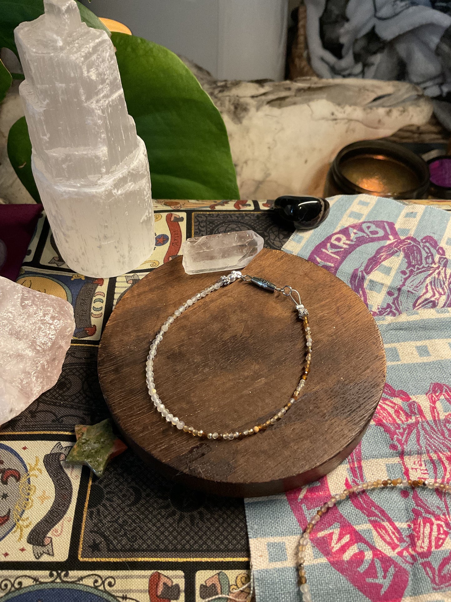 Coffee Agate Stackable Bracelet