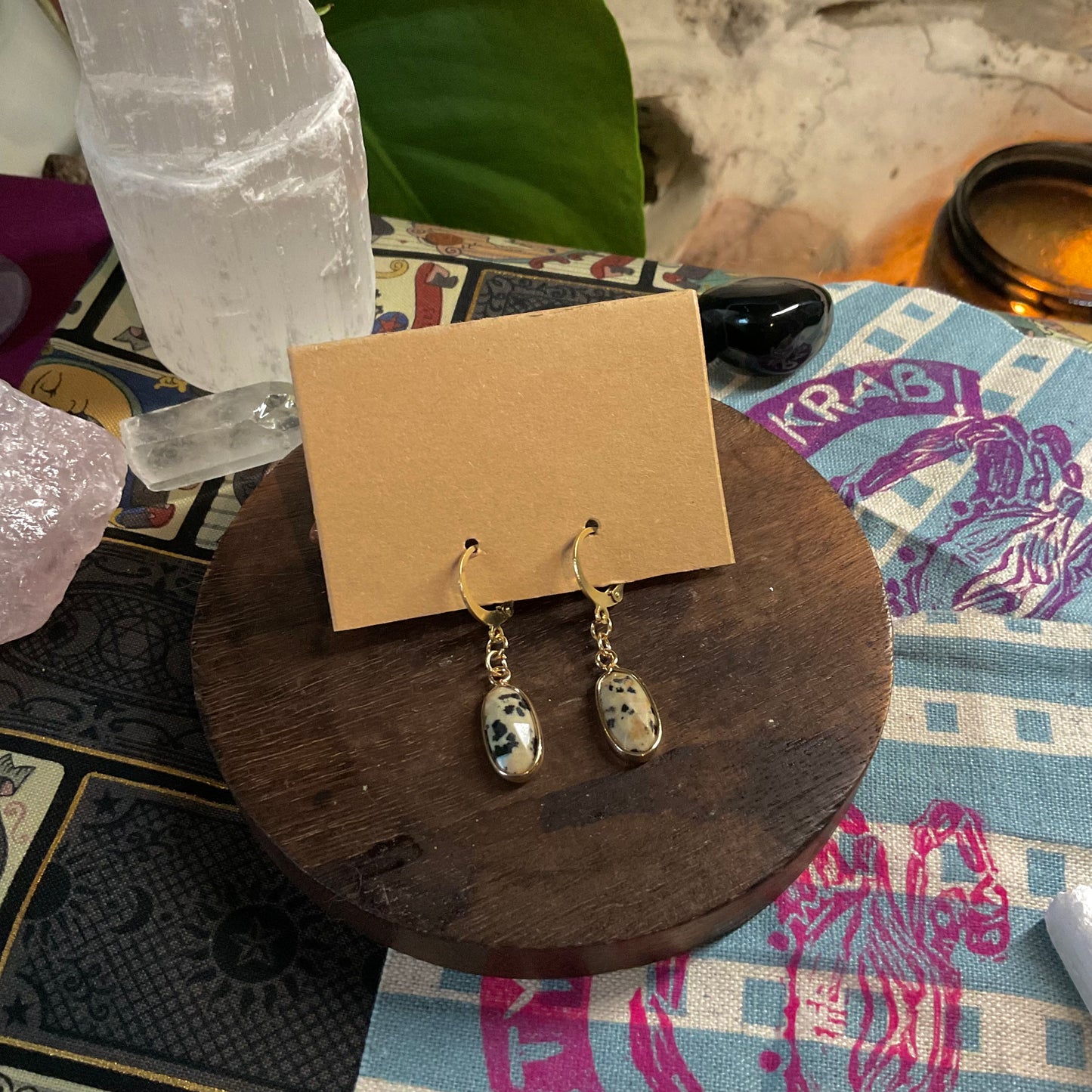 Dalmatian Jasper Earrings