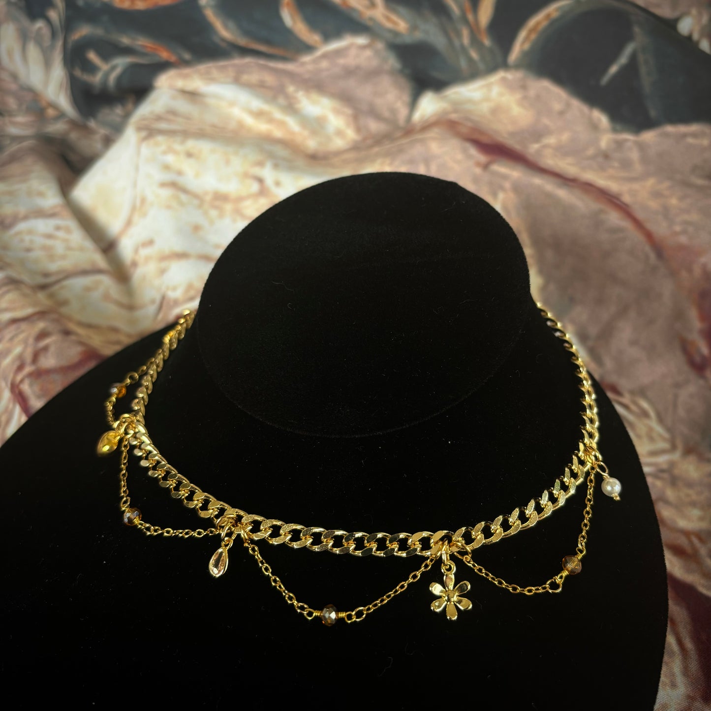 Gold Charm Choker