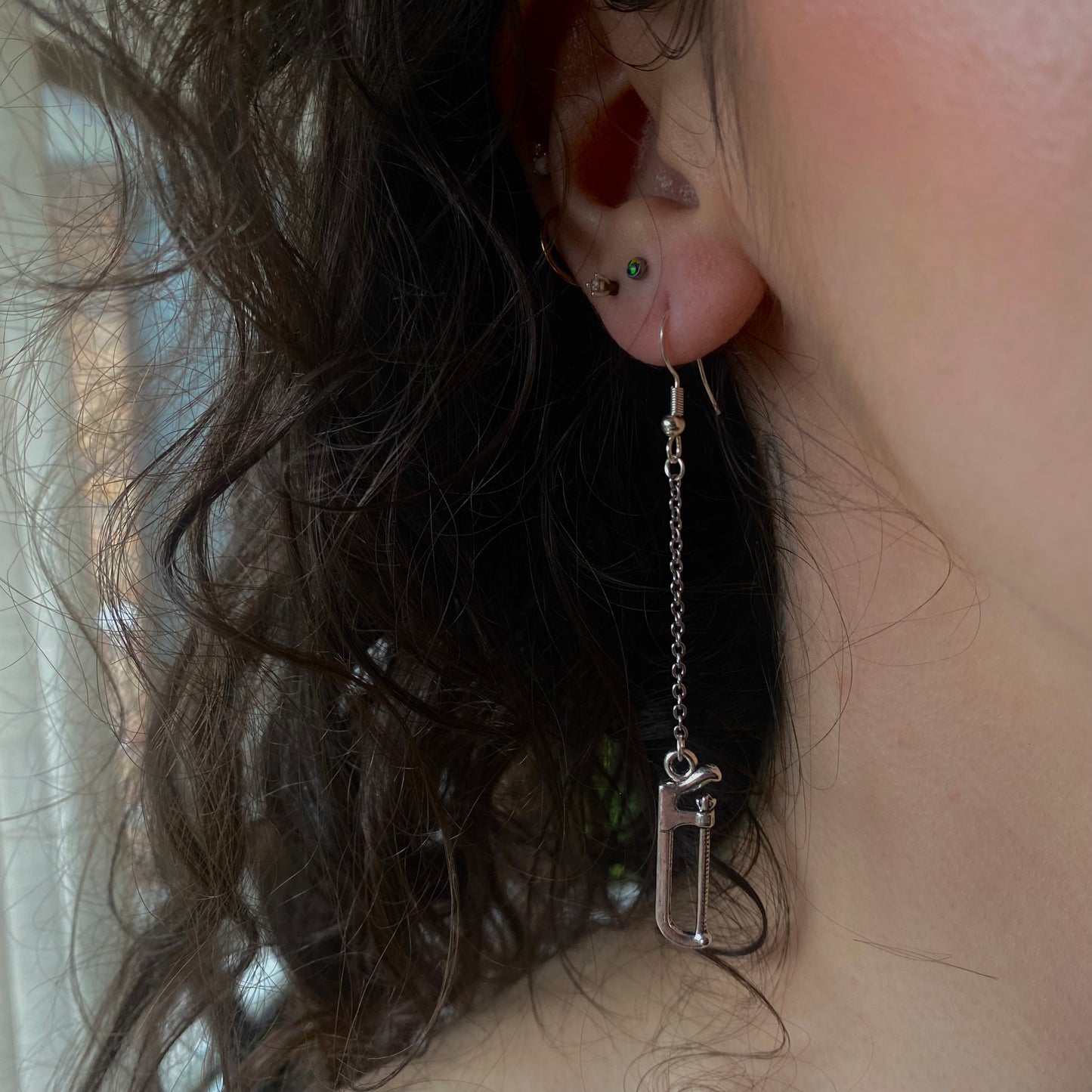 Chain Saw Earrings